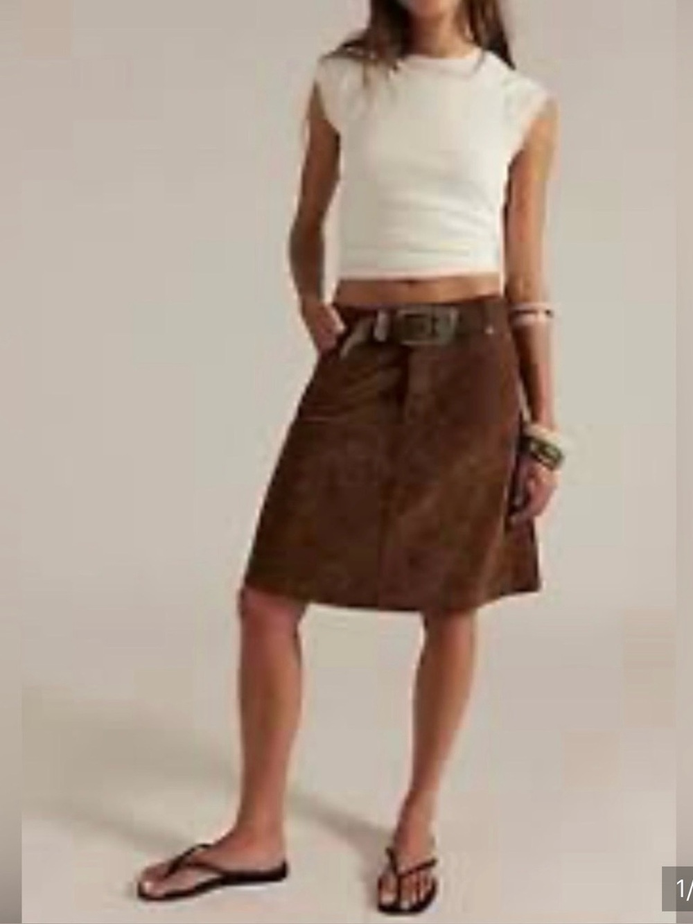 NWT free people The Suzy Suede Midi Skirt